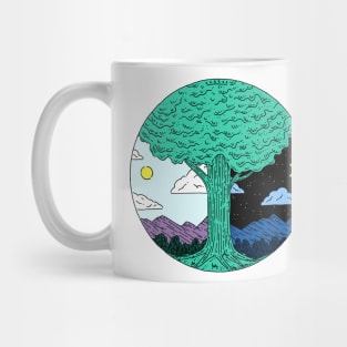 Day and Night Tree Mug